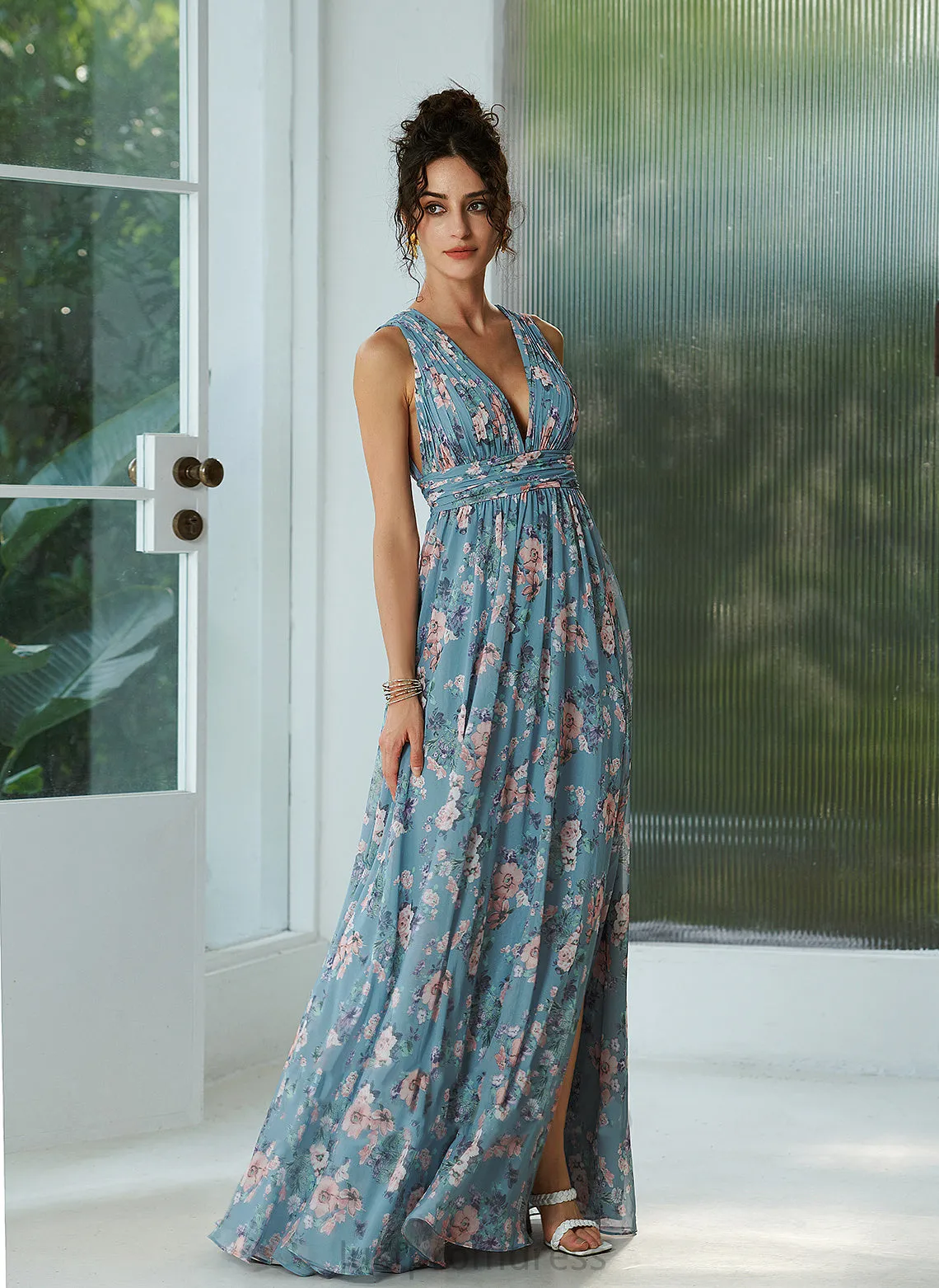 A-line Dresses Emilie Formal Dresses V-Neck