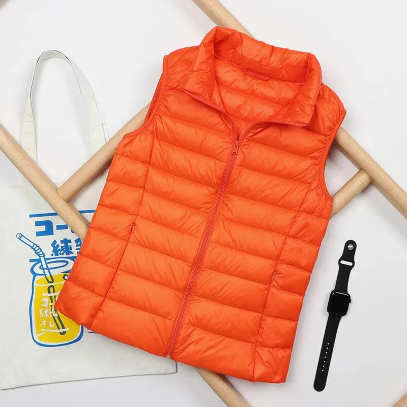 Autumn and Winter Down Vest Women's Ultra-light Warm Jacket