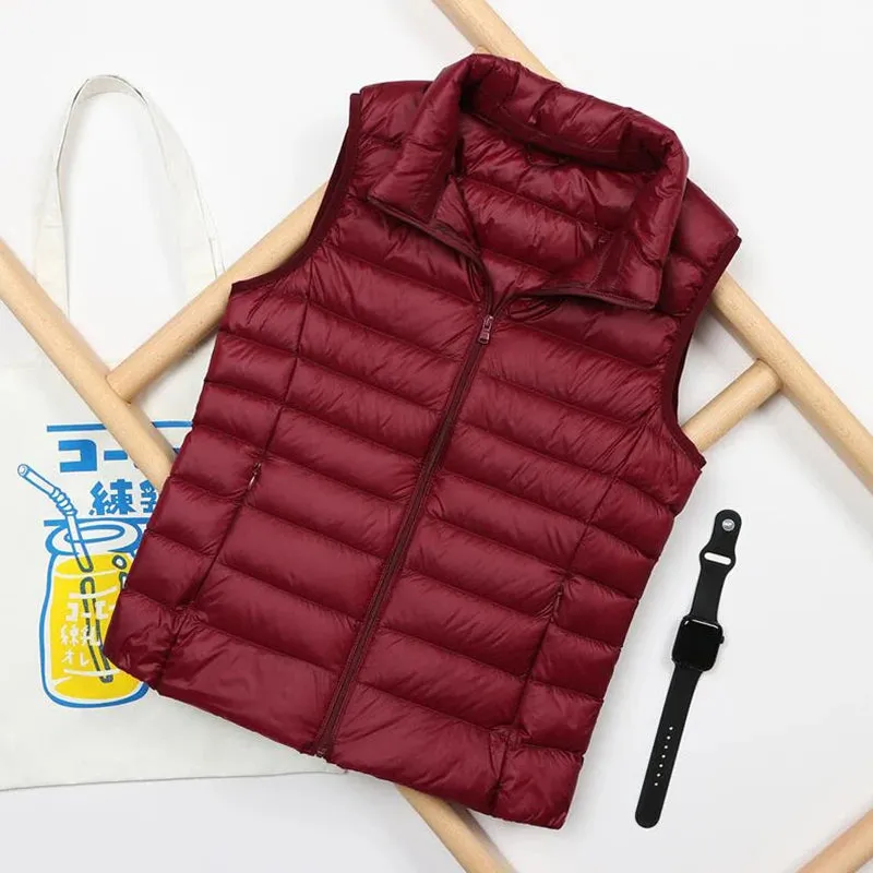 Autumn and Winter Down Vest Women's Ultra-light Warm Jacket
