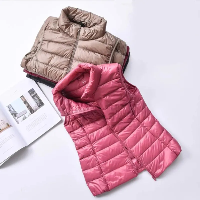 Autumn and Winter Down Vest Women's Ultra-light Warm Jacket