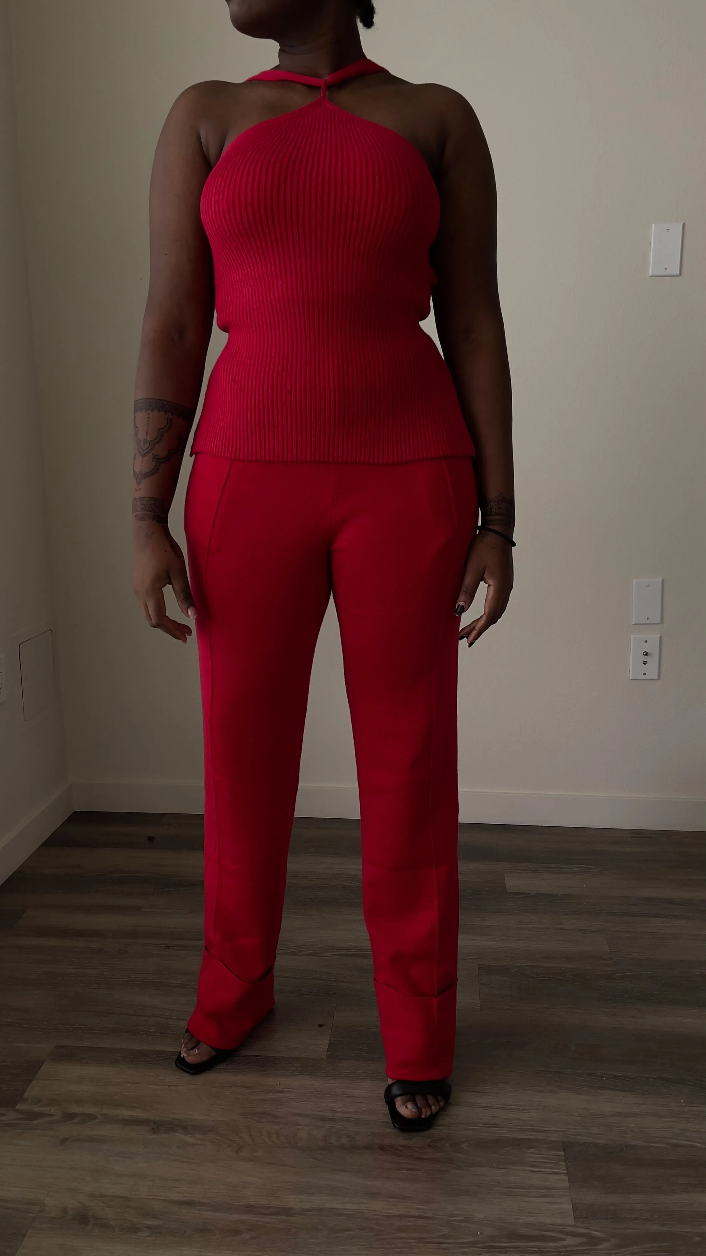 Becca Knit Pant Set || Red