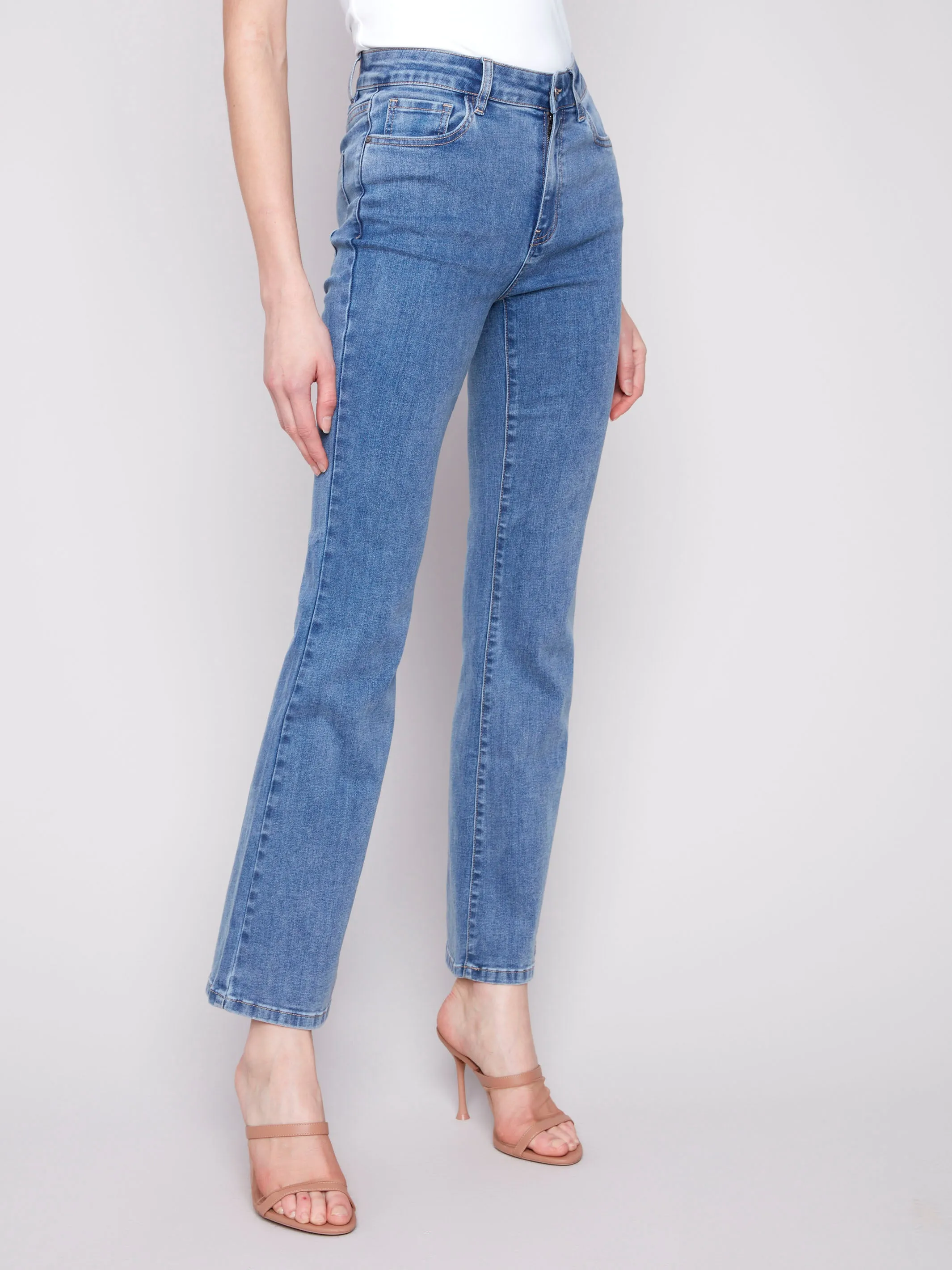 Celine Flare Leg Jeans - Medium Blue