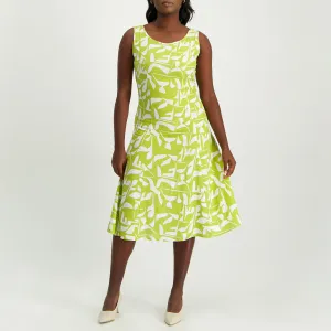 Chartreuse Flare Dress