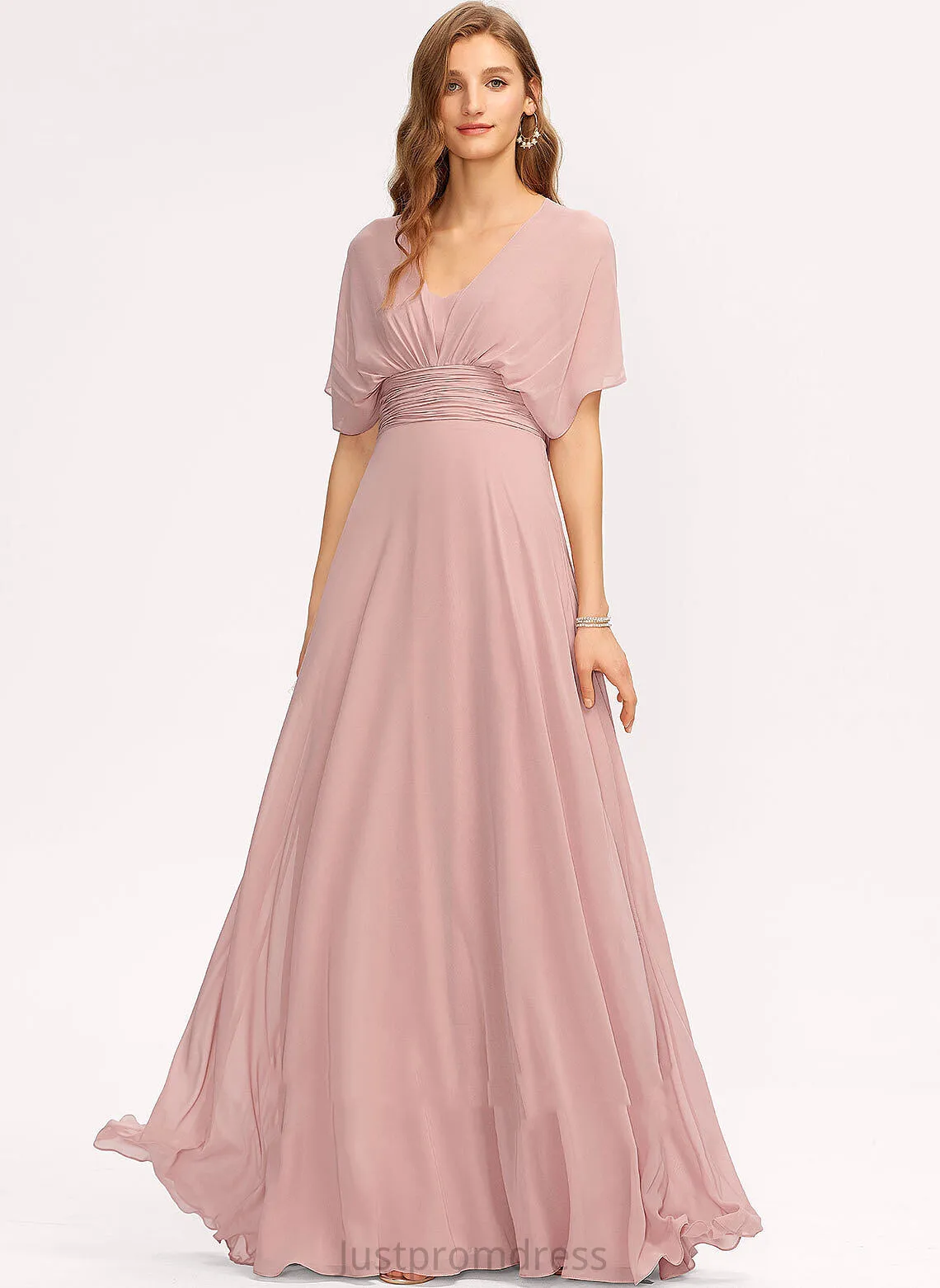 Dresses A-line Shoulder Mila Halter Chiffon One Formal Dresses V-Neck