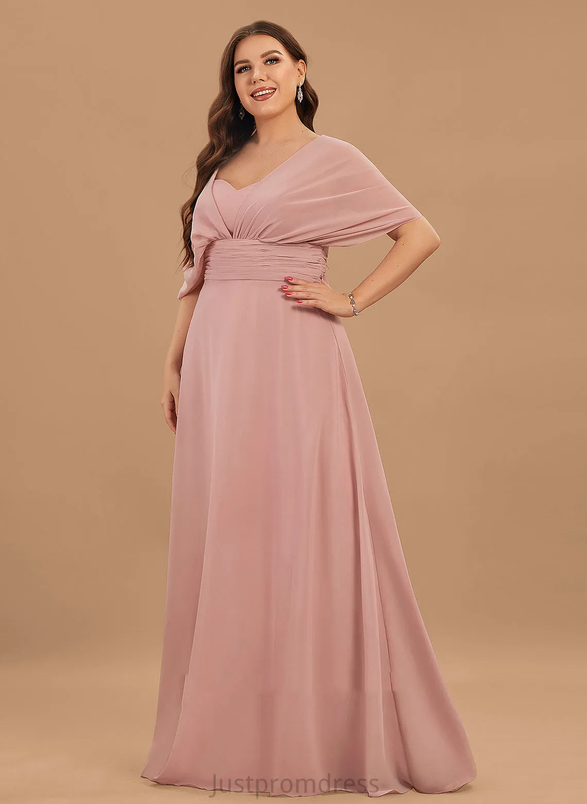Dresses A-line Shoulder Mila Halter Chiffon One Formal Dresses V-Neck