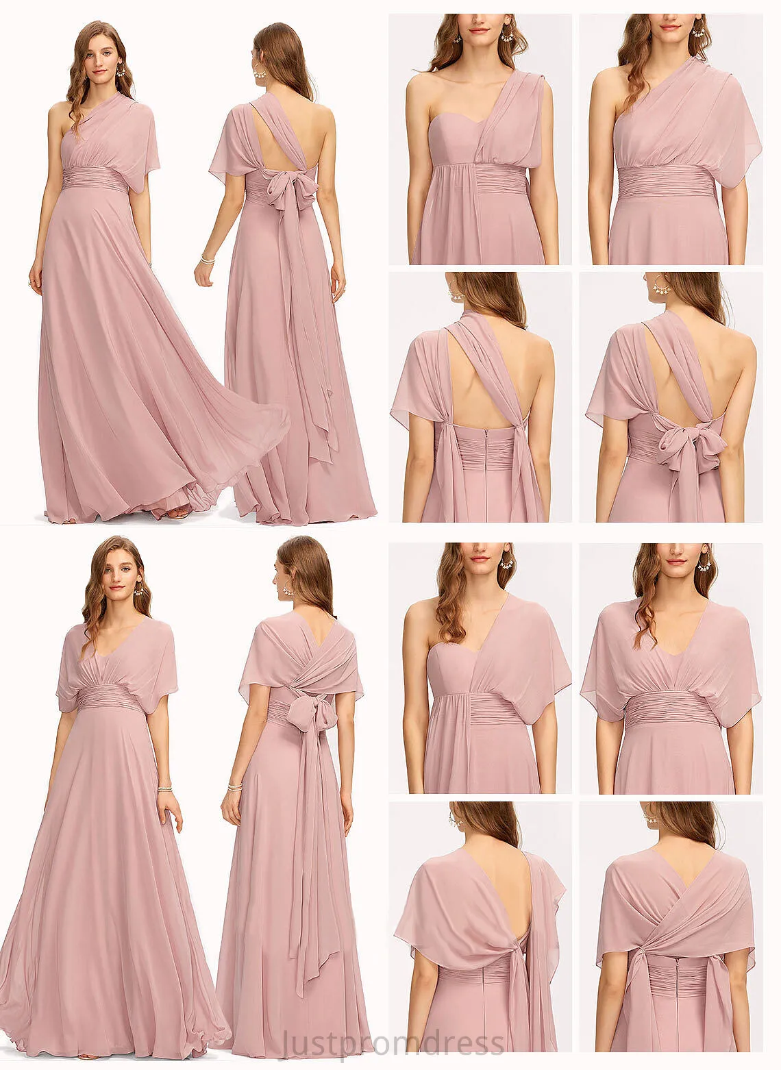 Dresses A-line Shoulder Mila Halter Chiffon One Formal Dresses V-Neck