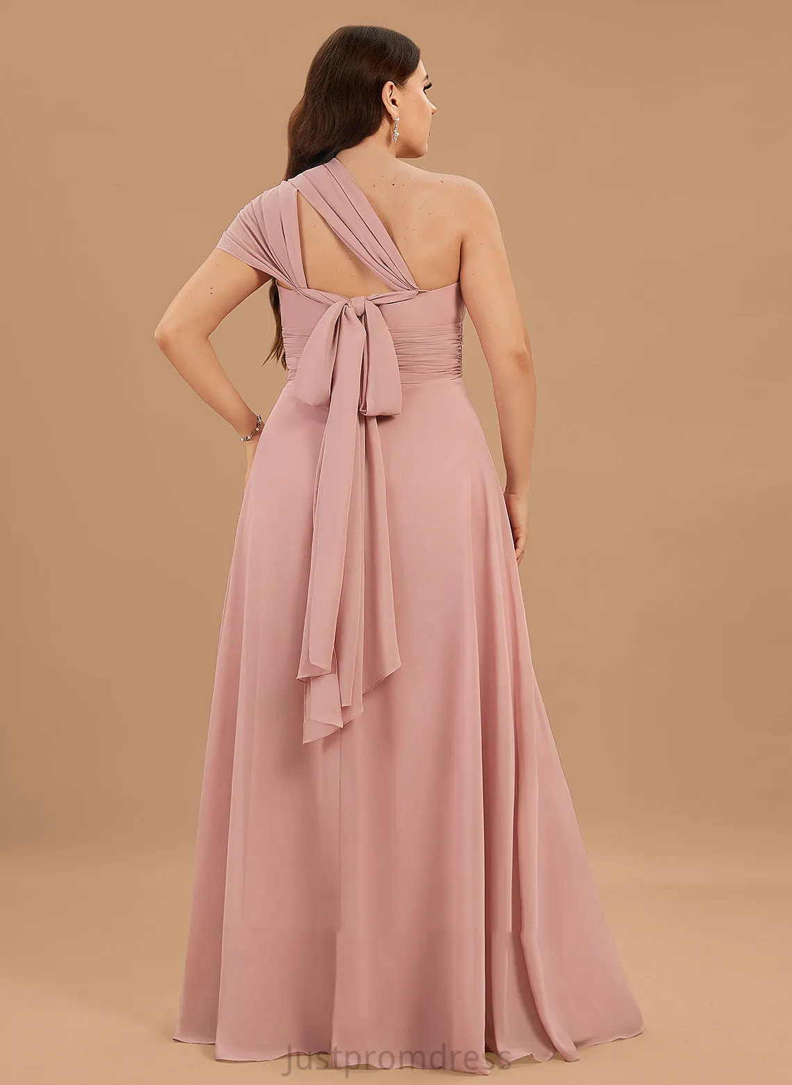 Dresses A-line Shoulder Mila Halter Chiffon One Formal Dresses V-Neck