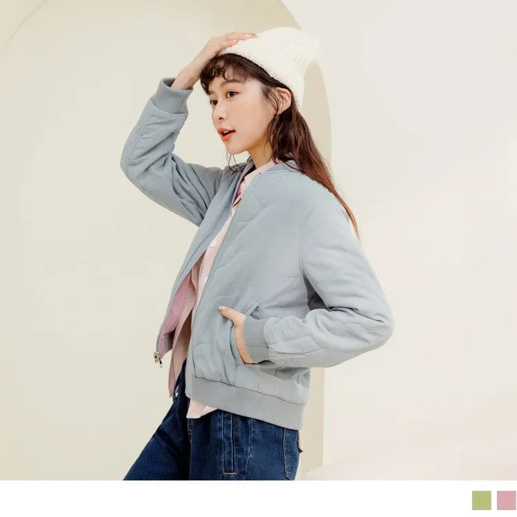 DROP SHOULDER RIB CUFF RIBBED FLIGHT JACKETS