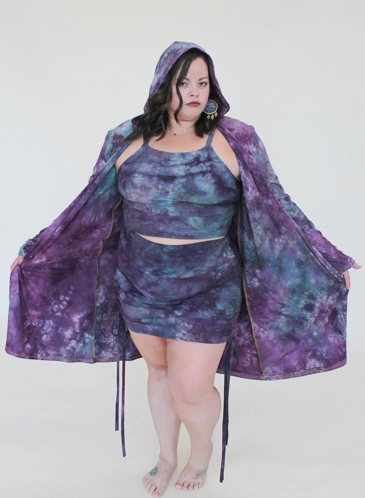 'Fluorite' Hooded Cardigan