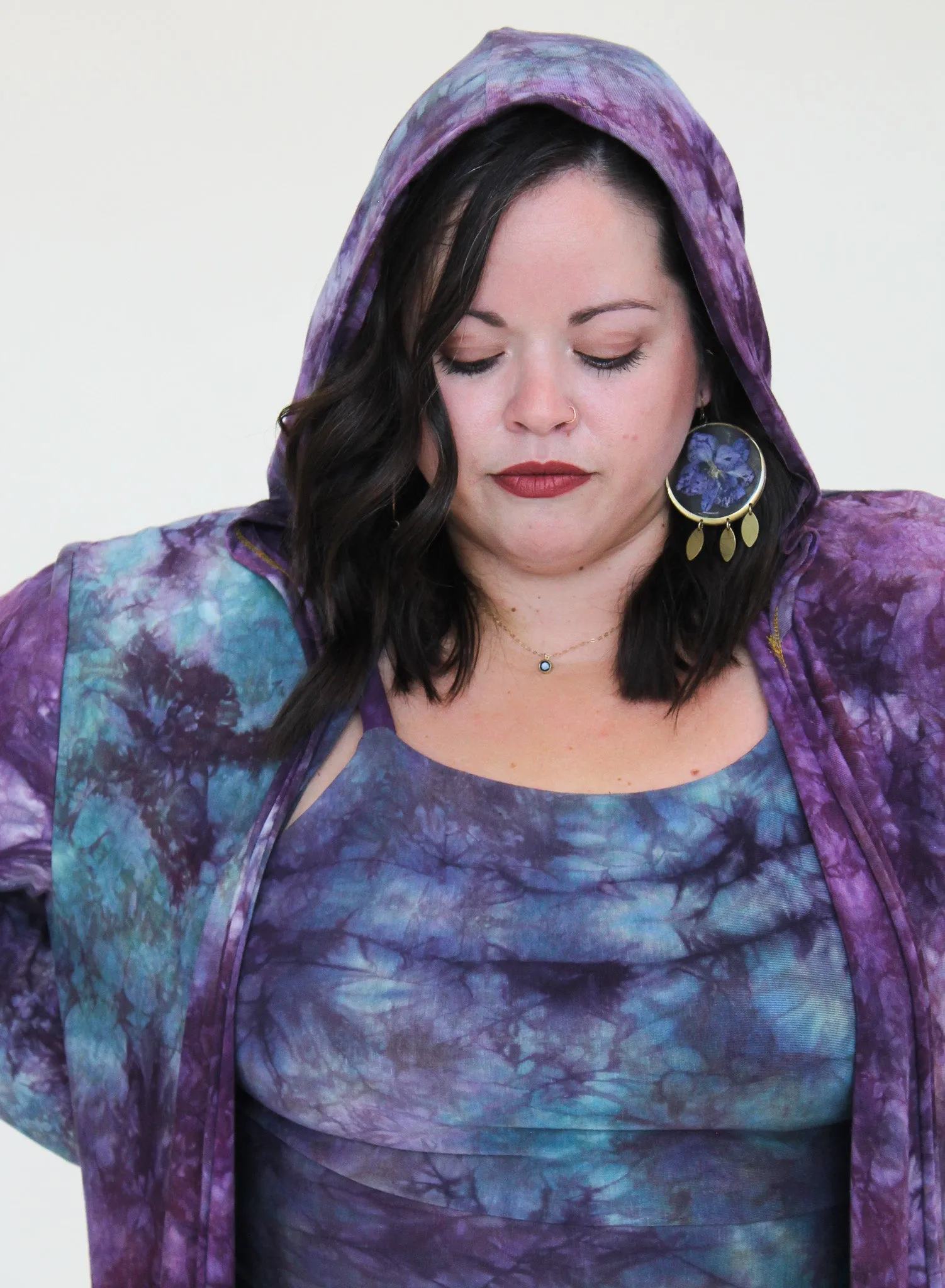 'Fluorite' Hooded Cardigan