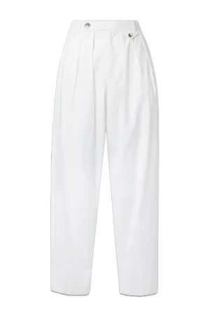Grover Pleated Cotton-Twill Tapered Pants