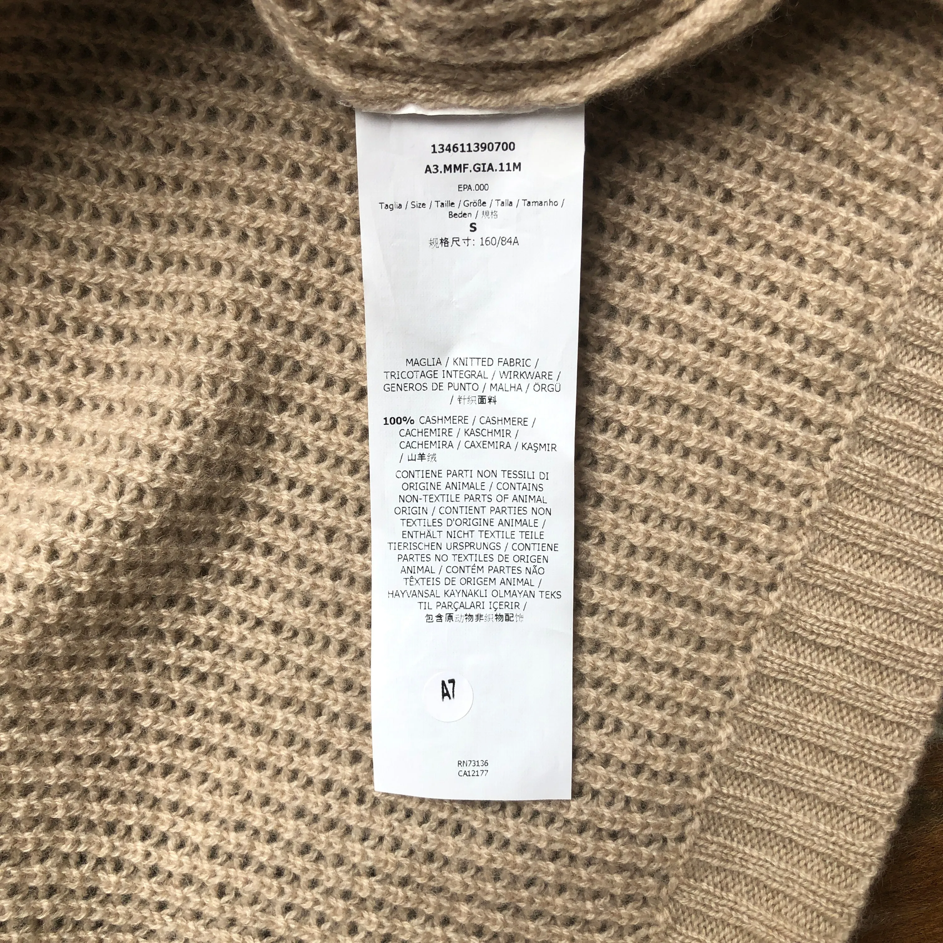 MAXMARA ECRU CASHMERE OPEN CROPPED CARDIGAN TOP