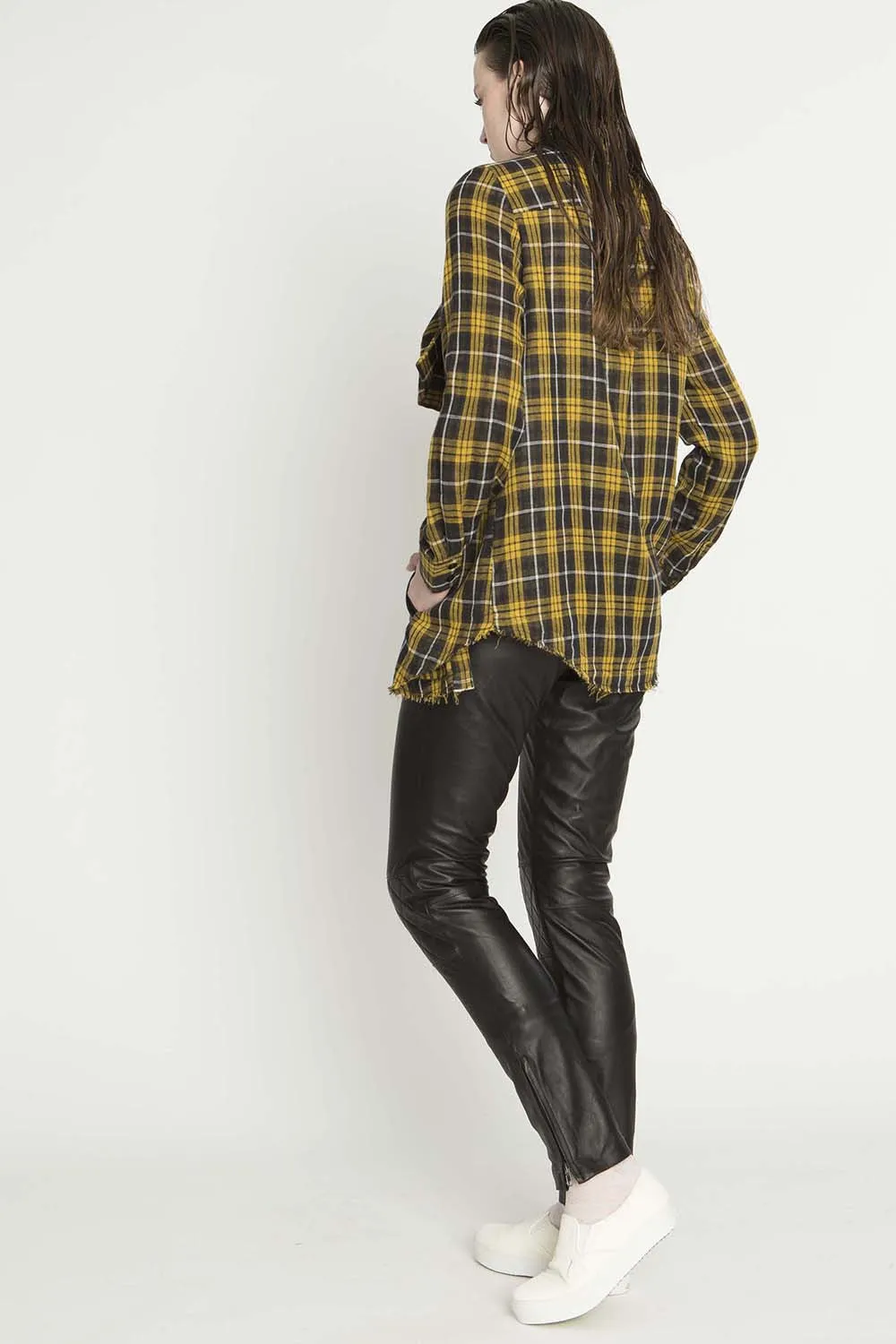 Mayhem Tee Dress - Yellow Check