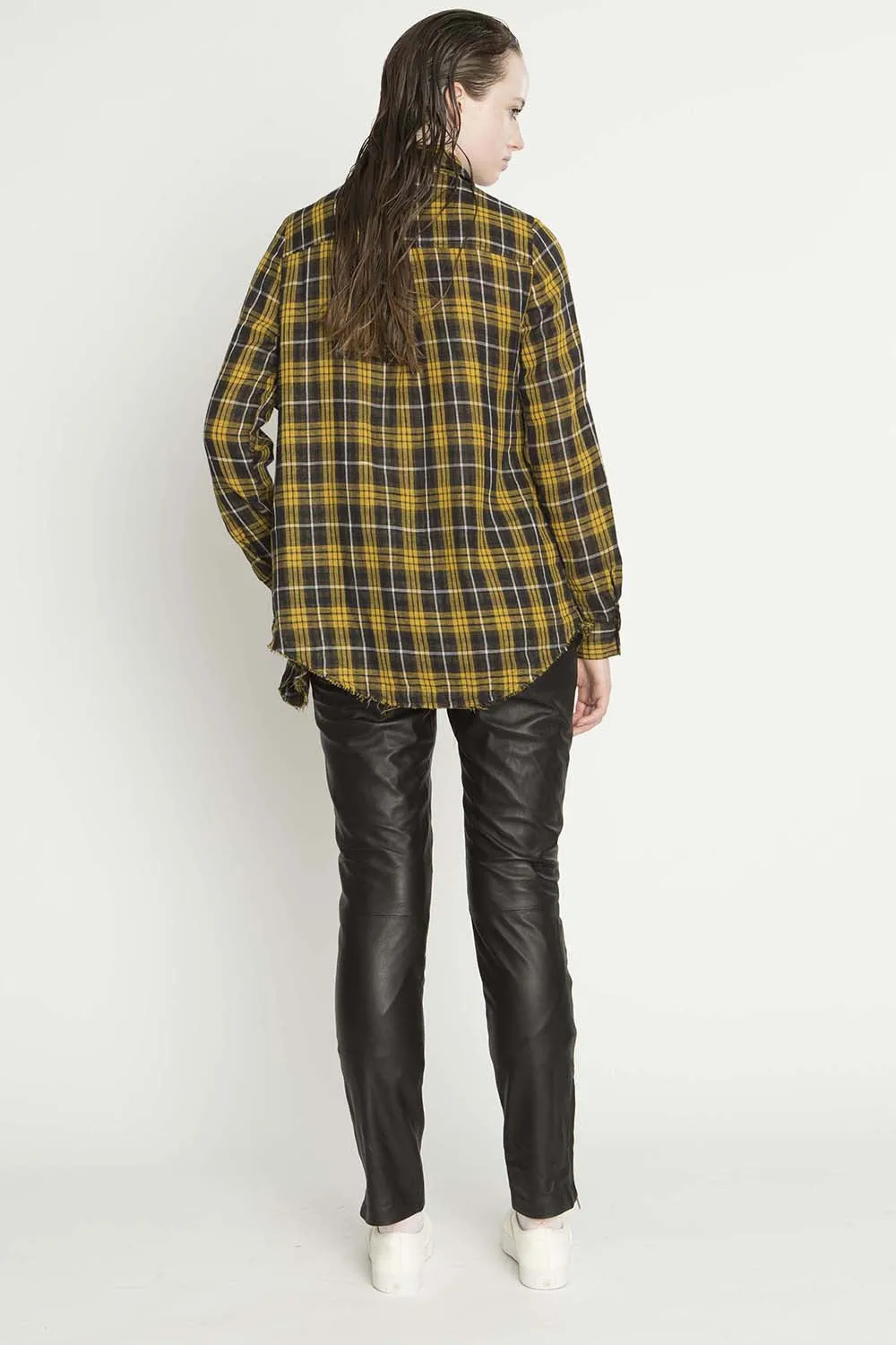 Mayhem Tee Dress - Yellow Check