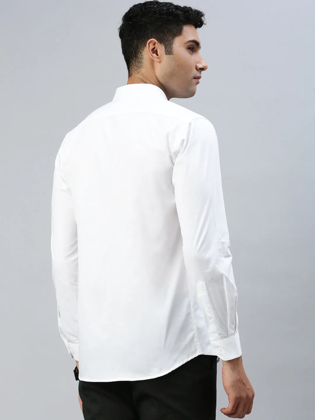 Men Smart Fit 100% Cotton White Shirt White Trend