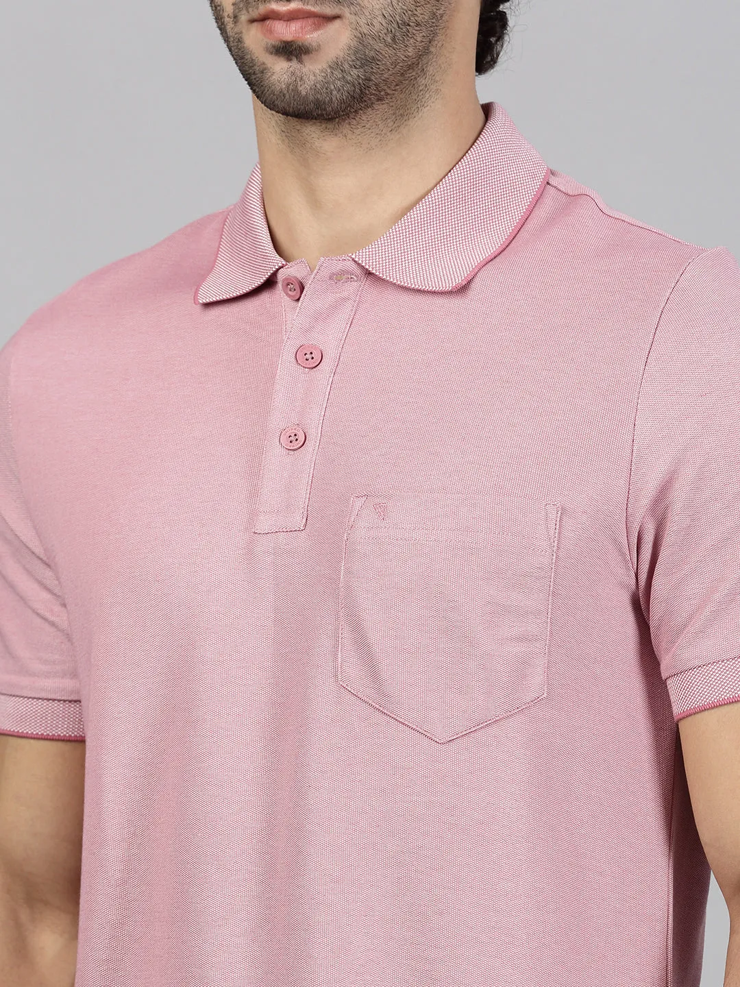 Men T-shirt and Shorts Combo Heather Rose with Black