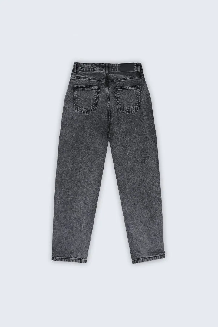 Paneled Straight Fit Jeans