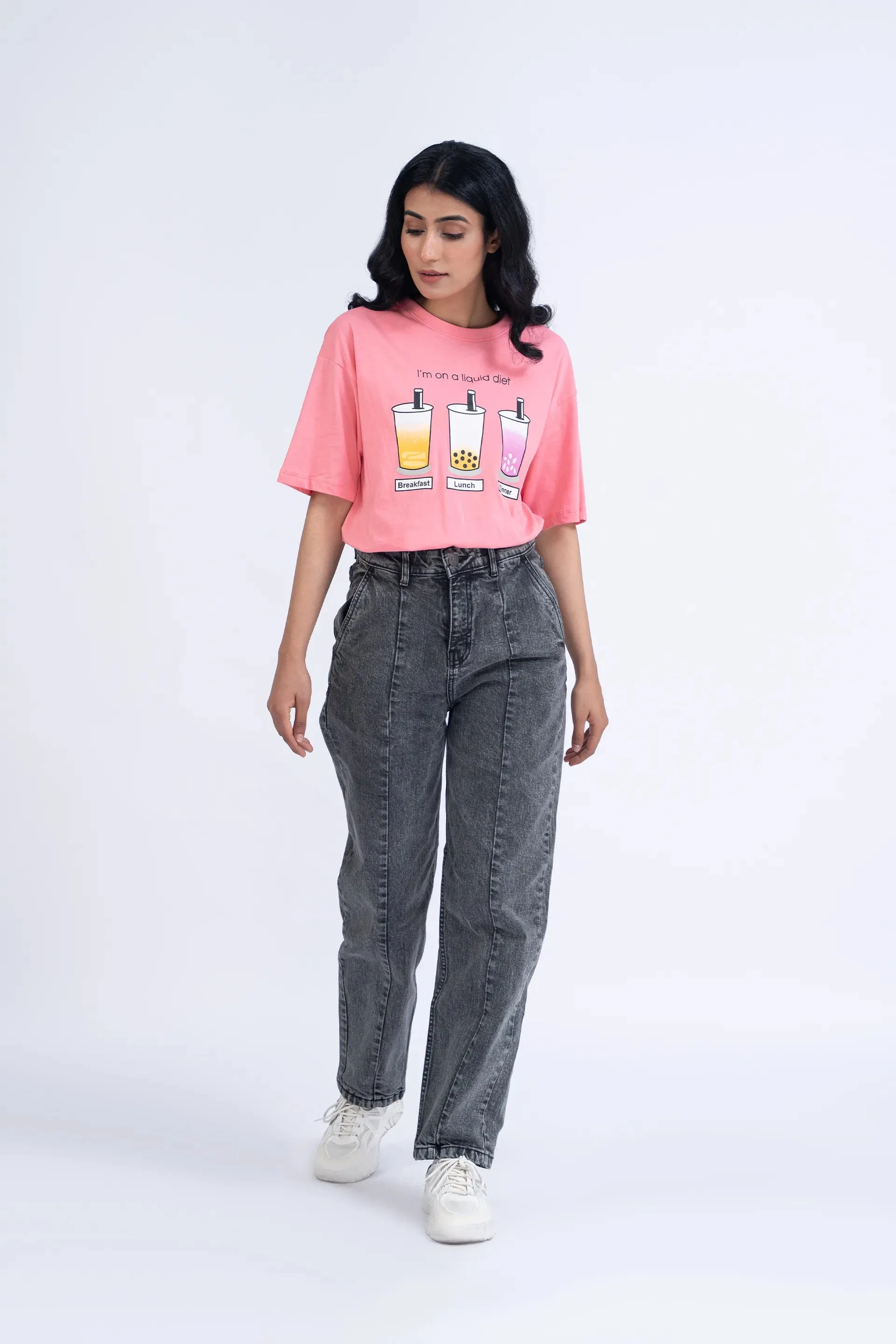 Paneled Straight Fit Jeans