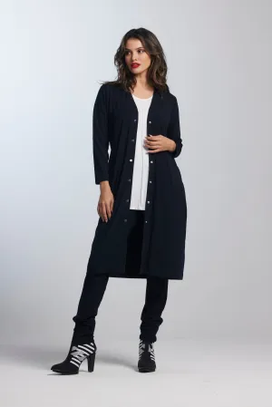 Paula Ryan Merino Dome Shaped Cardi - French Navy