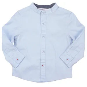 REDTAG Blue Dobby Mandarin Casual Shirts for Boys