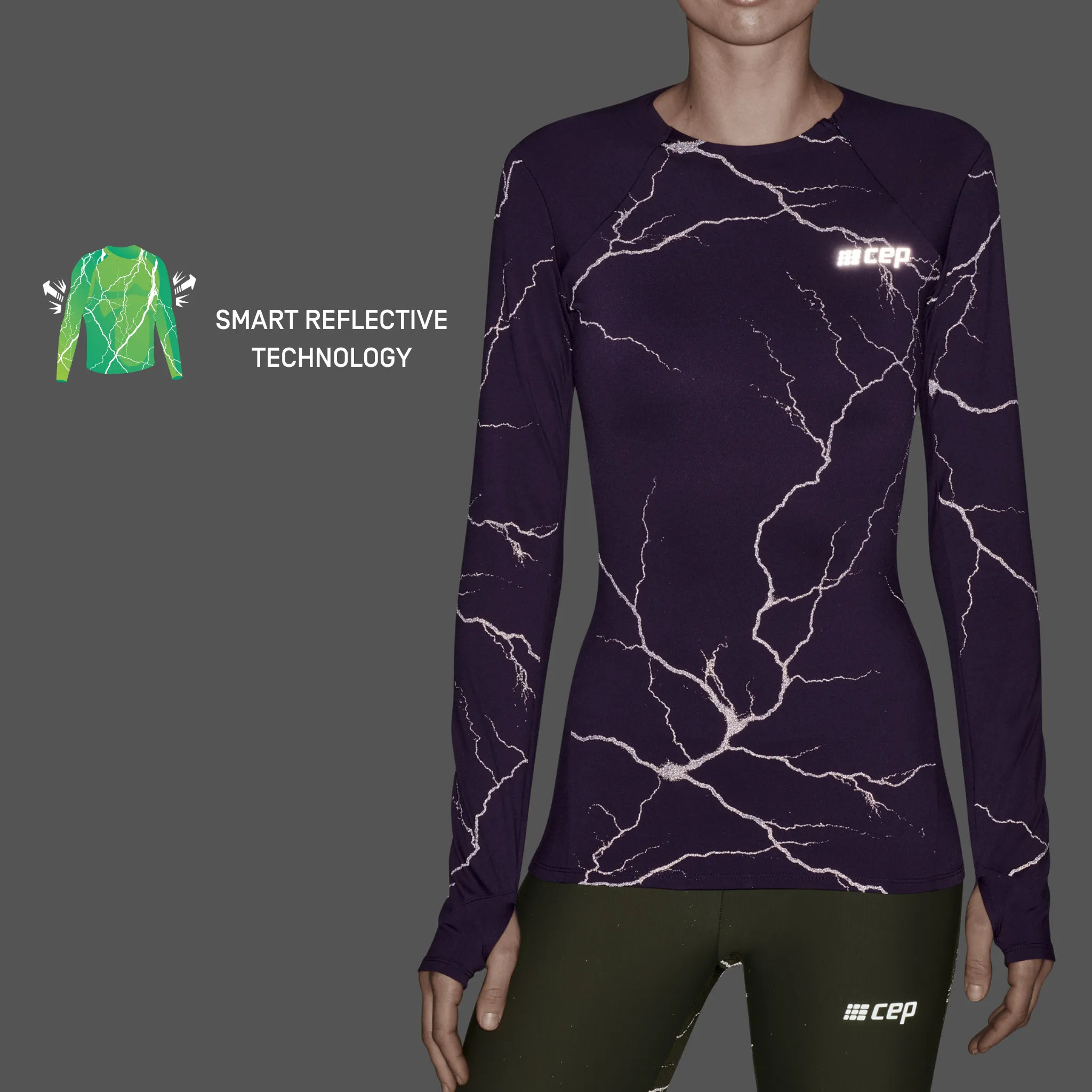 Reflective Long Sleeve Shirt, Women