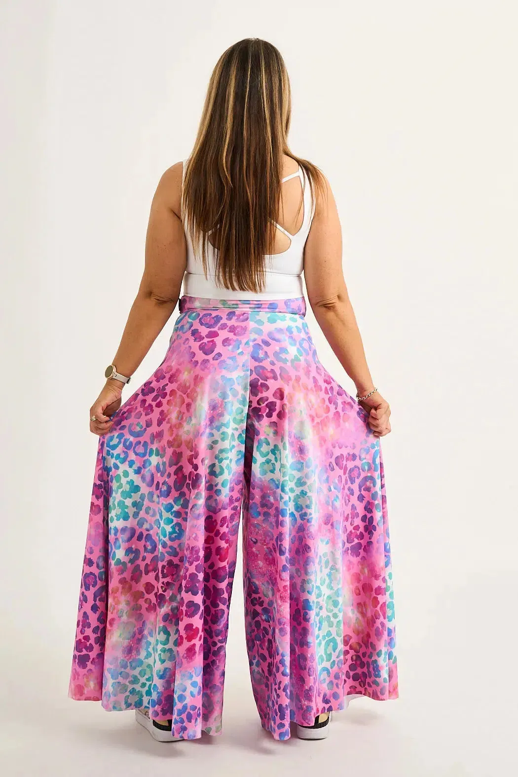 Silky Palazzo Pant - Rainbow Jag