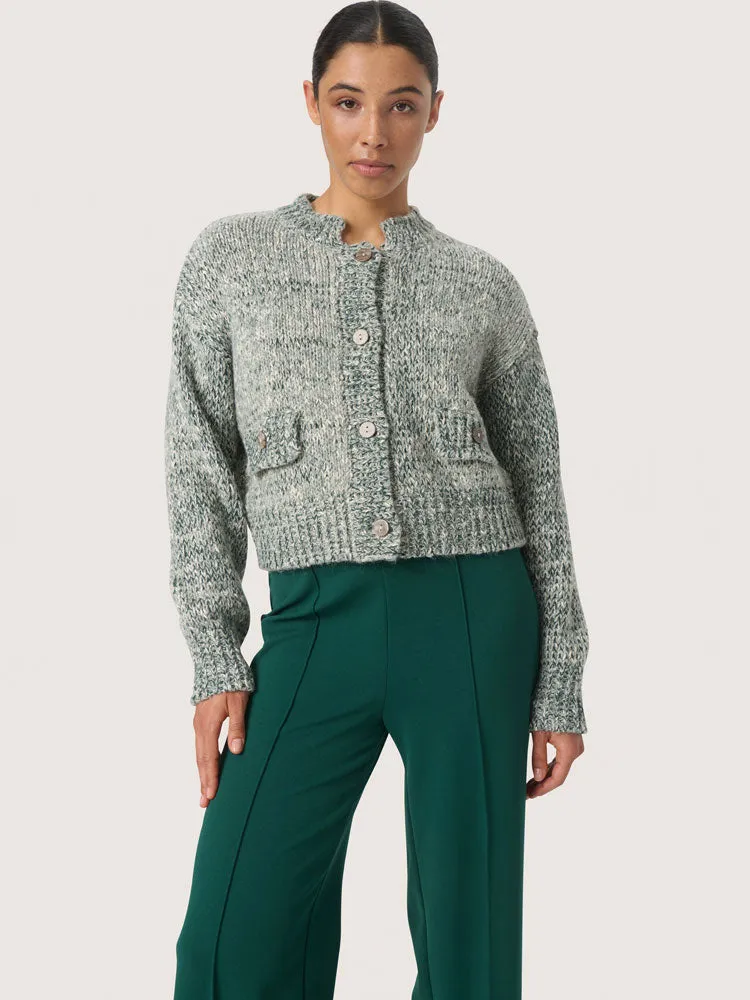 Soaked in Luxury SLKamelia Cardigan Rain Forest Melange