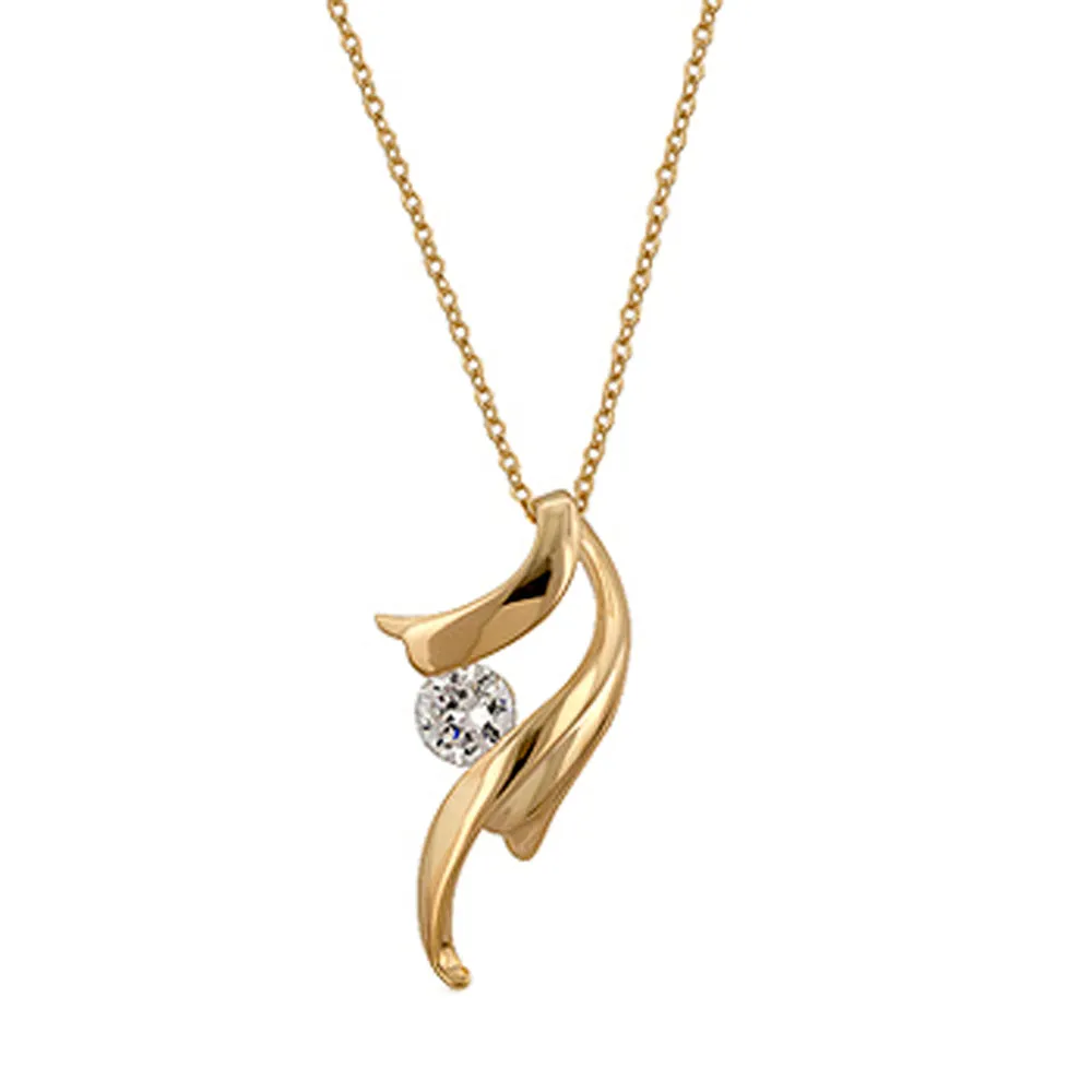Solitaire Winged Pendant