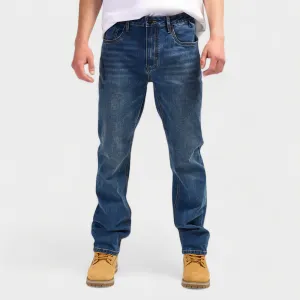 Straight Leg Mid Blue Denim