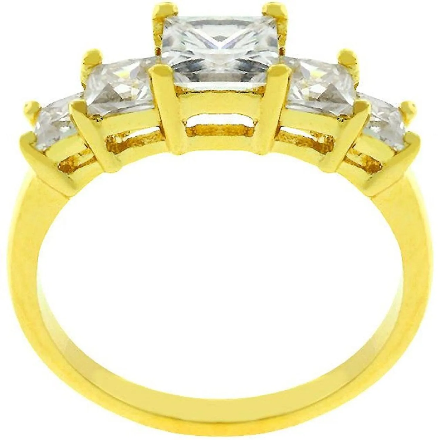 WildKlass 5-Stone Anniversary Ring in Goldtone