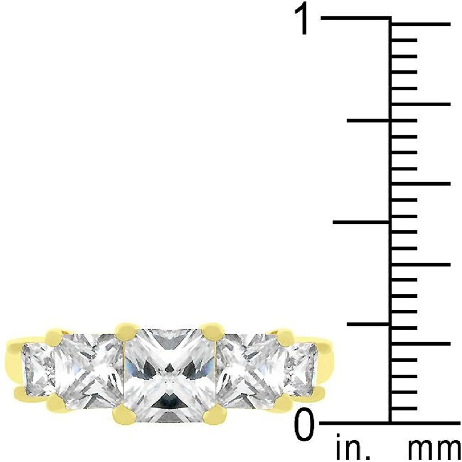 WildKlass 5-Stone Anniversary Ring in Goldtone
