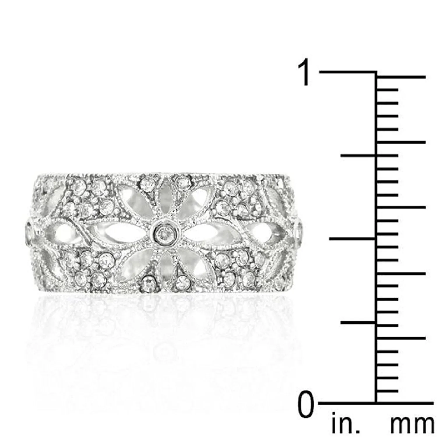 WildKlass Crystal Floral Filigree Band