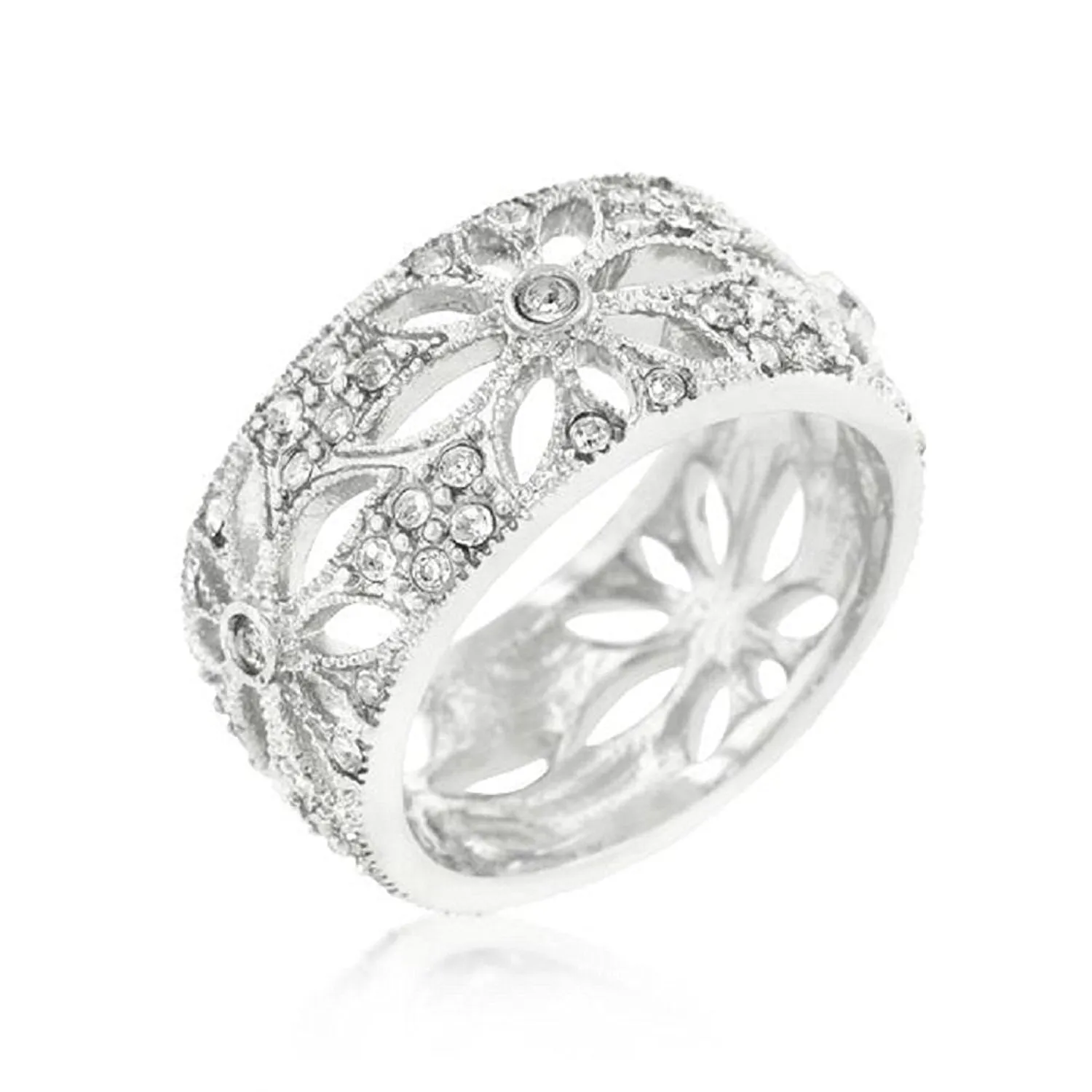 WildKlass Crystal Floral Filigree Band