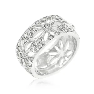 WildKlass Crystal Floral Filigree Band