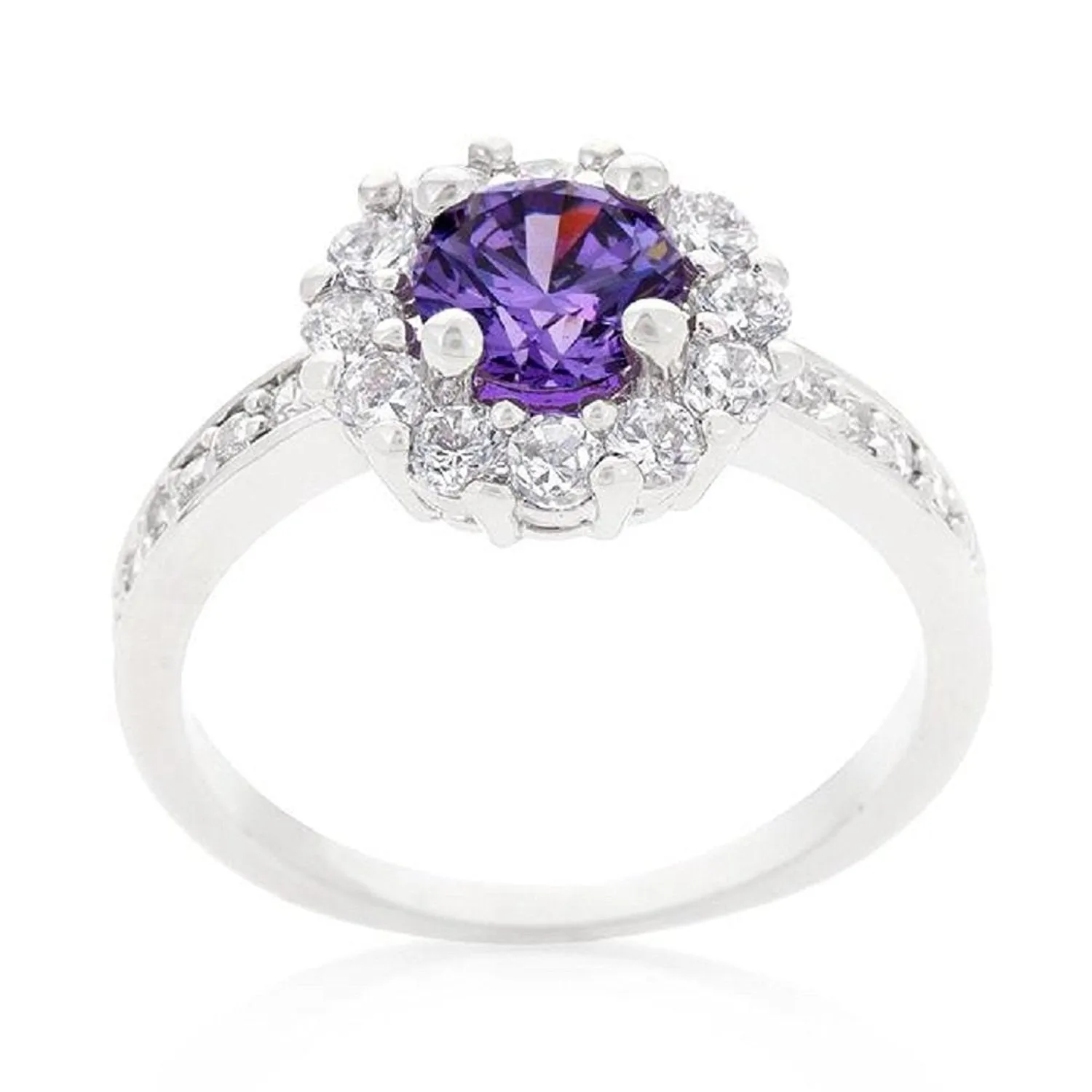 WildKlass Purple Halo Engagement Ring