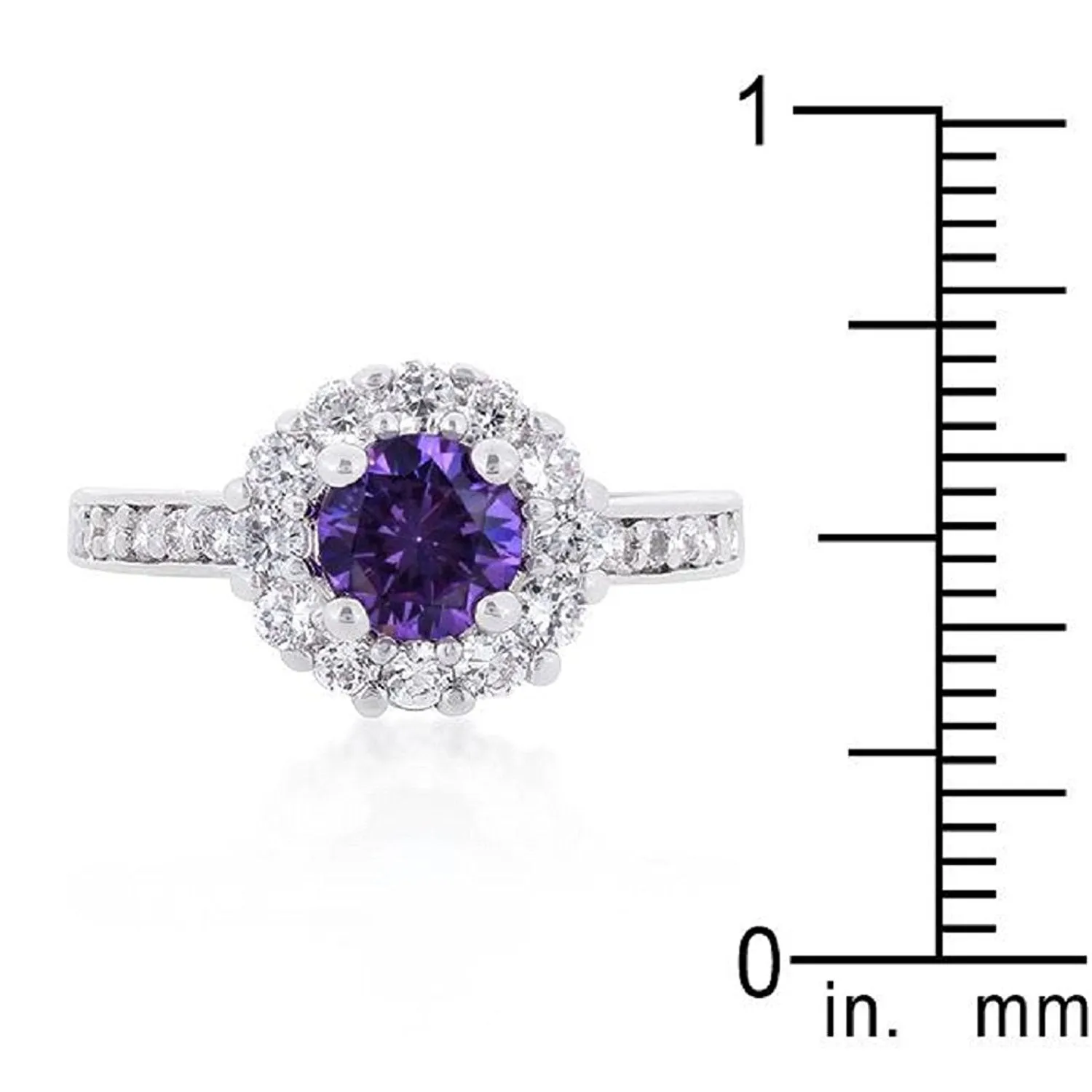 WildKlass Purple Halo Engagement Ring